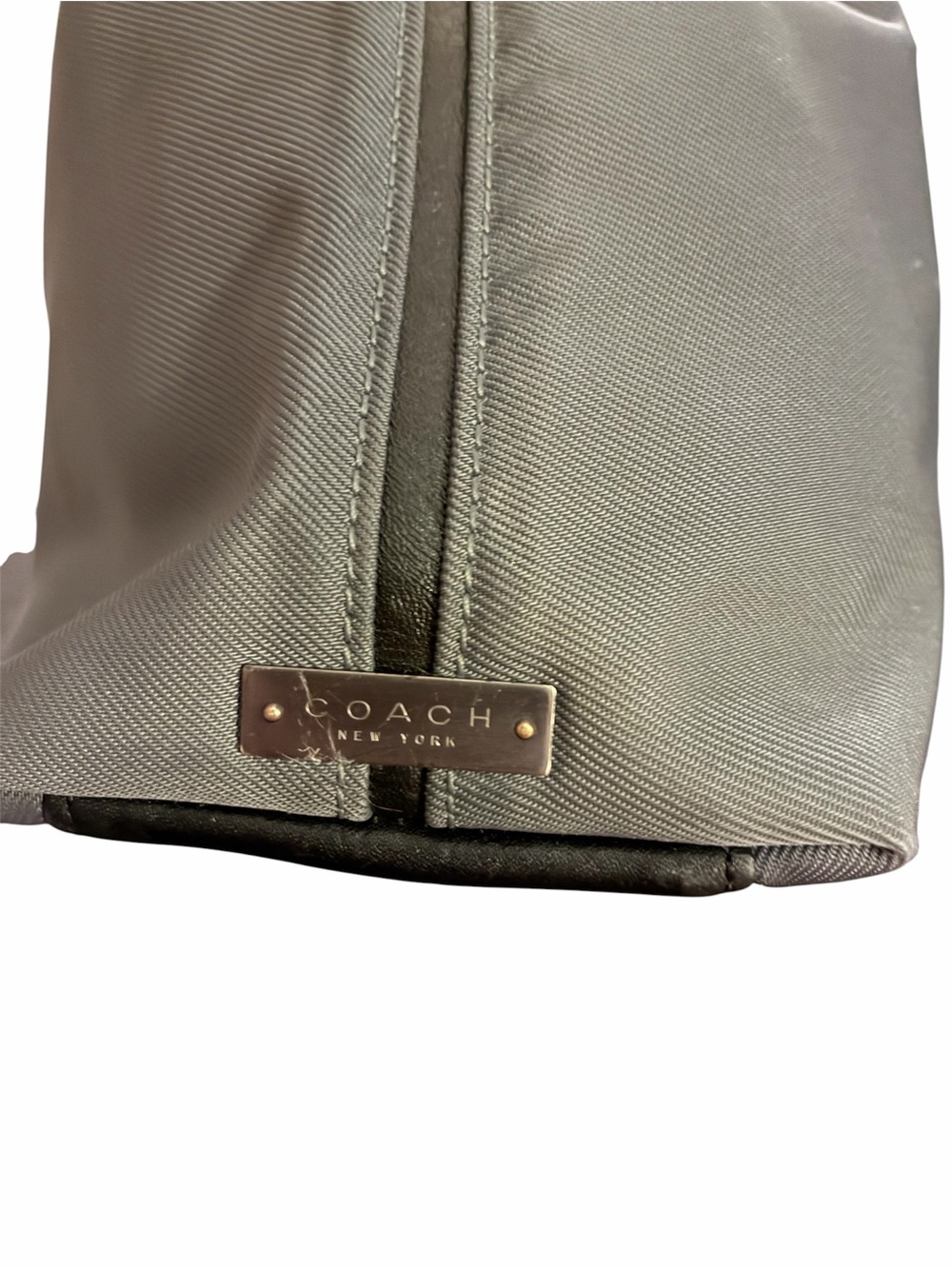 COACH ‘MERCER’ VINTAGE 1999 Gray Women's Canvas/Leather Satchel #7412 W/Dustbag - Picture 7 of 13